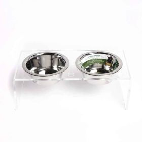 GF Pet Acrylic Double Feeder - L