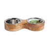 GF Pet Mango Wood Double Feeder - L