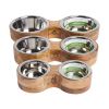 GF Pet Mango Wood Double Feeder - L