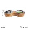 GF Pet Mango Wood Double Feeder - L