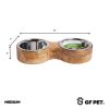 GF Pet Mango Wood Double Feeder - L