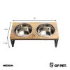 GF Pet Mango Wood & Metal Elevated Feeder - L