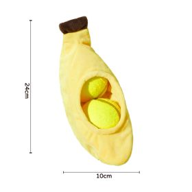 Pet Dog Toy Dig Out Elastic Ball Loud Paper Sound Avocado Watermelon Banana (Option: Large Banana Ball)