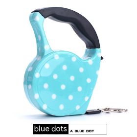 Pet Automatic Retractable Traction Dog Leash (Option: Blue With Dots-5 M X1cm Wide)