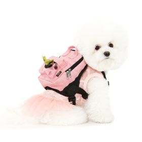 Pet Dog Washable Square Backpack Small (Option: Pink-S)