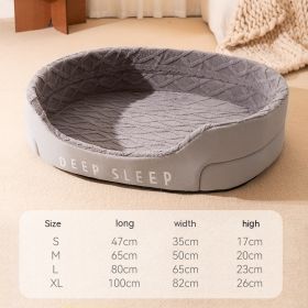 Warm Thick Sponge Cat Nest Small Removable And Washable (Option: M-Gray Thick Sole Velvet)