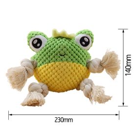 Interactive Dog Chewing Rope Tug Of War Pet Plush Toy (Option: Frog)