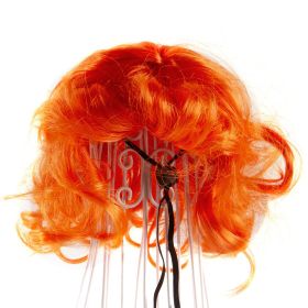 Pet Wig Afro Bangs Cat (Option: Orange Wave-Head Circumference)