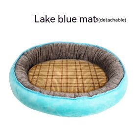 Four Seasons Universal Cat Nest For Deep Sleep (Option: Lake Blue Summer Sleeping Mat-XXL)