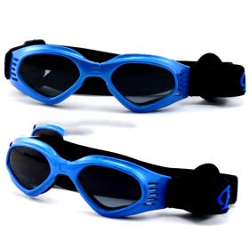 Goggles For Dogs Pet Sunglasses UV Protection UV400 Lens Multiple Colors (Color: Blue)