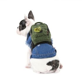 Pet Dog Washable Square Backpack Small (Option: Army Green-L)