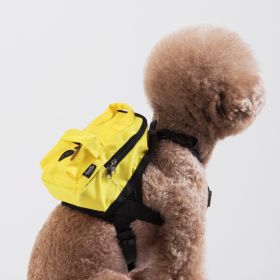 Pet Dog Washable Square Backpack Small (Option: Yellow-L)