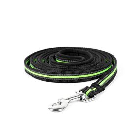 Pet Dog Chain Leash Products Accessories Nylon (Option: Green Black Touweixing-XL 10m)